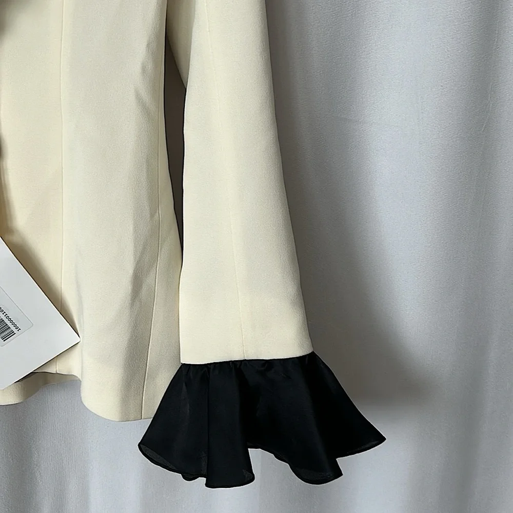 Martin Martin NWT Vintage Ivory/Black Blazer Jacket Coat **Size 36/US 6** 🌸🌸 - Picture 4 of 7